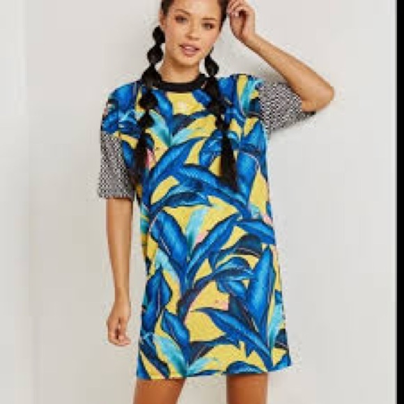 Adidas Farm Rio Palm Print Dress - Picture 1 of 9